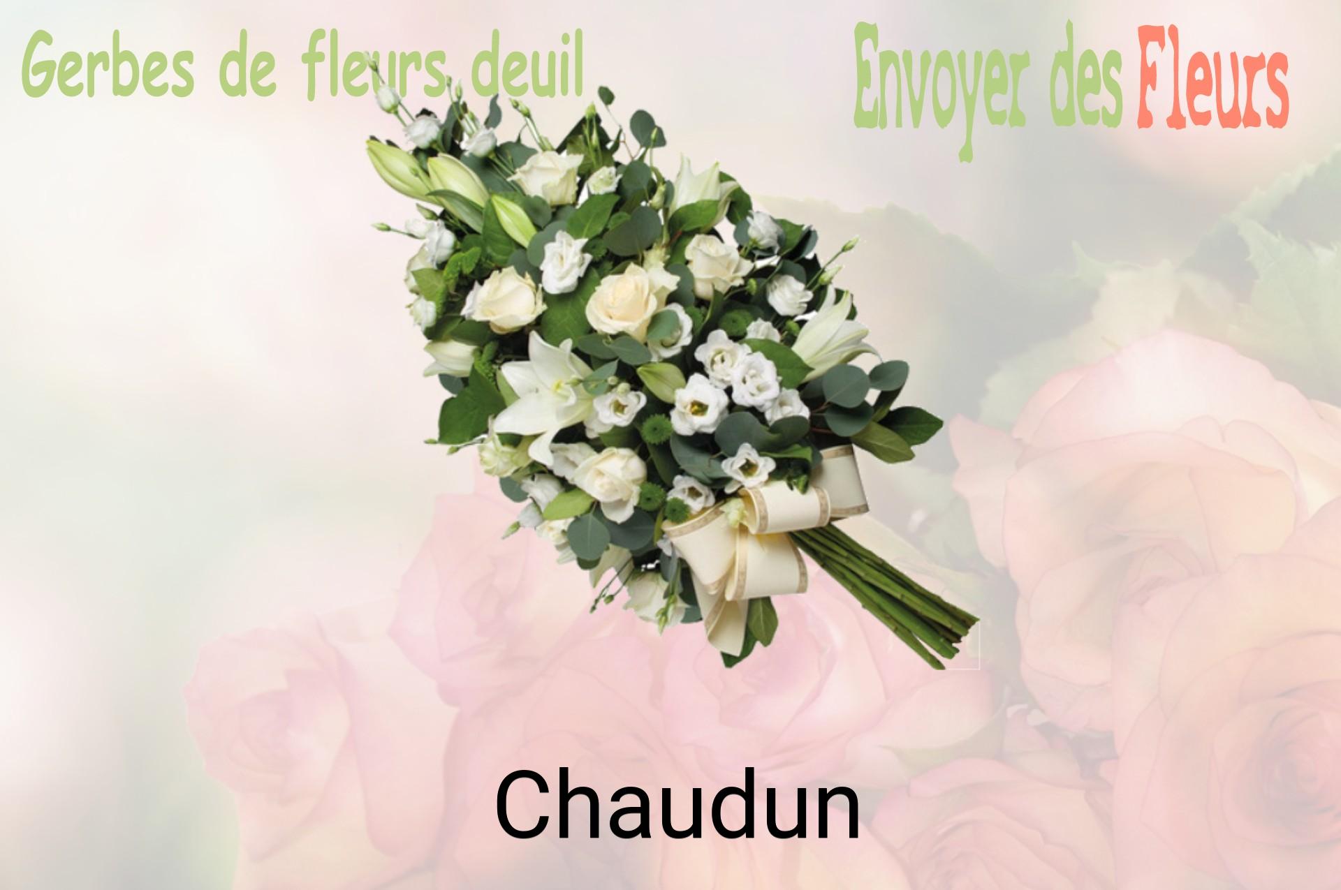 Gerbe de fleurs de deuil livrée à Chaudun
